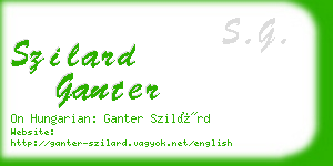 szilard ganter business card